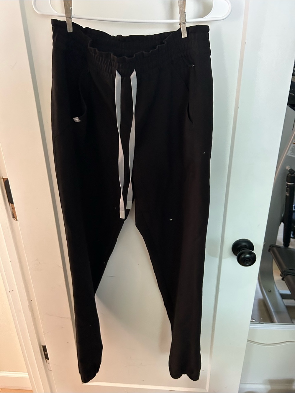 Black womens  Jogger Pants with Drawstring